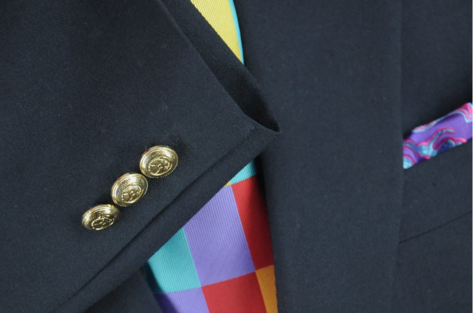Jos A Bank Men’s Solid Navy All Season Wool Blazer Sport Coat 42R 42 Regular
