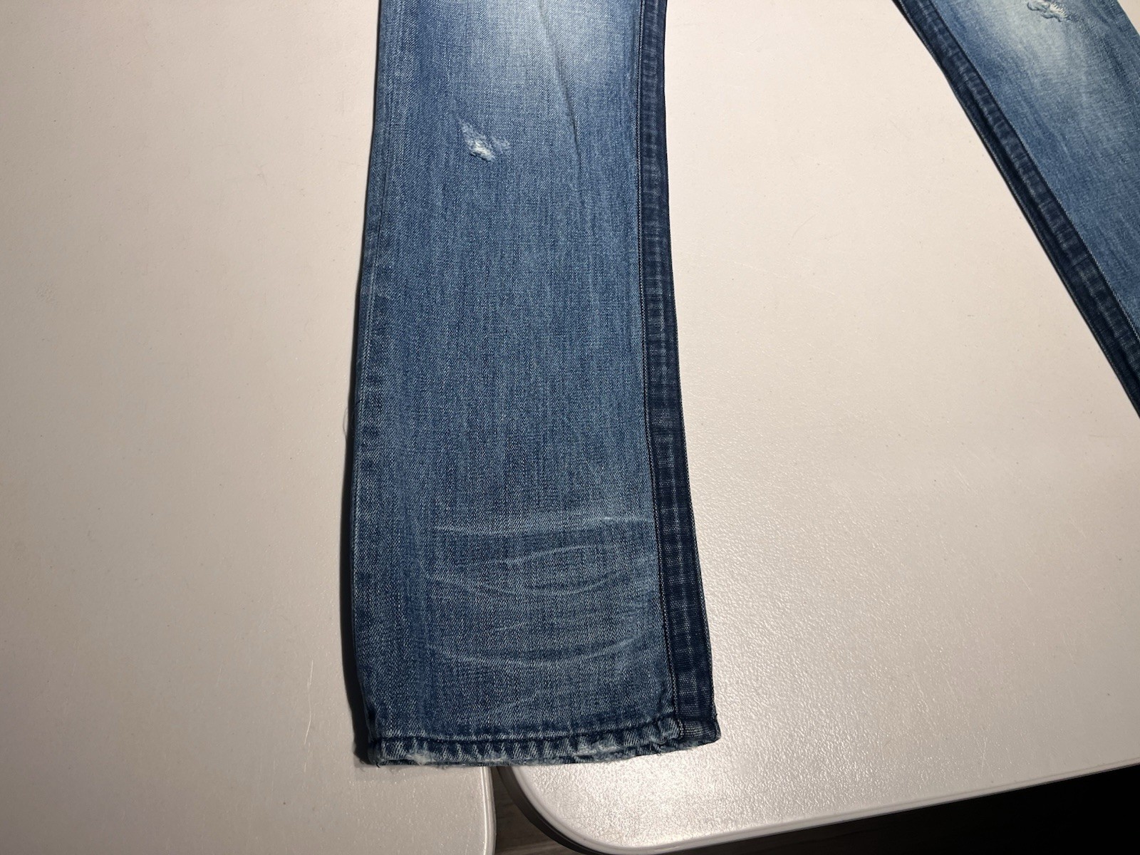 PRPS Jeans Mens 36 Blue Demon Denim Button Fly Straight Distressed VTG Y2K 34×33