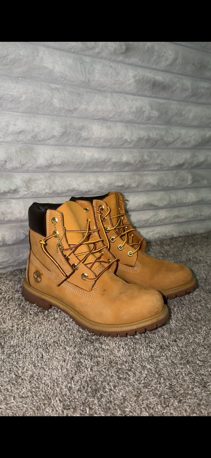 Timberland Waterproof Wheat Leather Lace-Up Ankle Work Boots 8.5 W