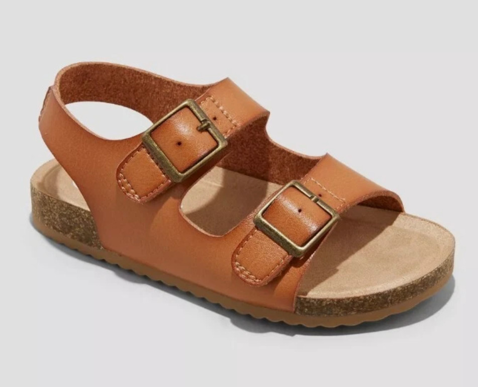 Toddler Reagan Footbed Sandals Cognac – Cat & Jack – CHOOSE SIZE