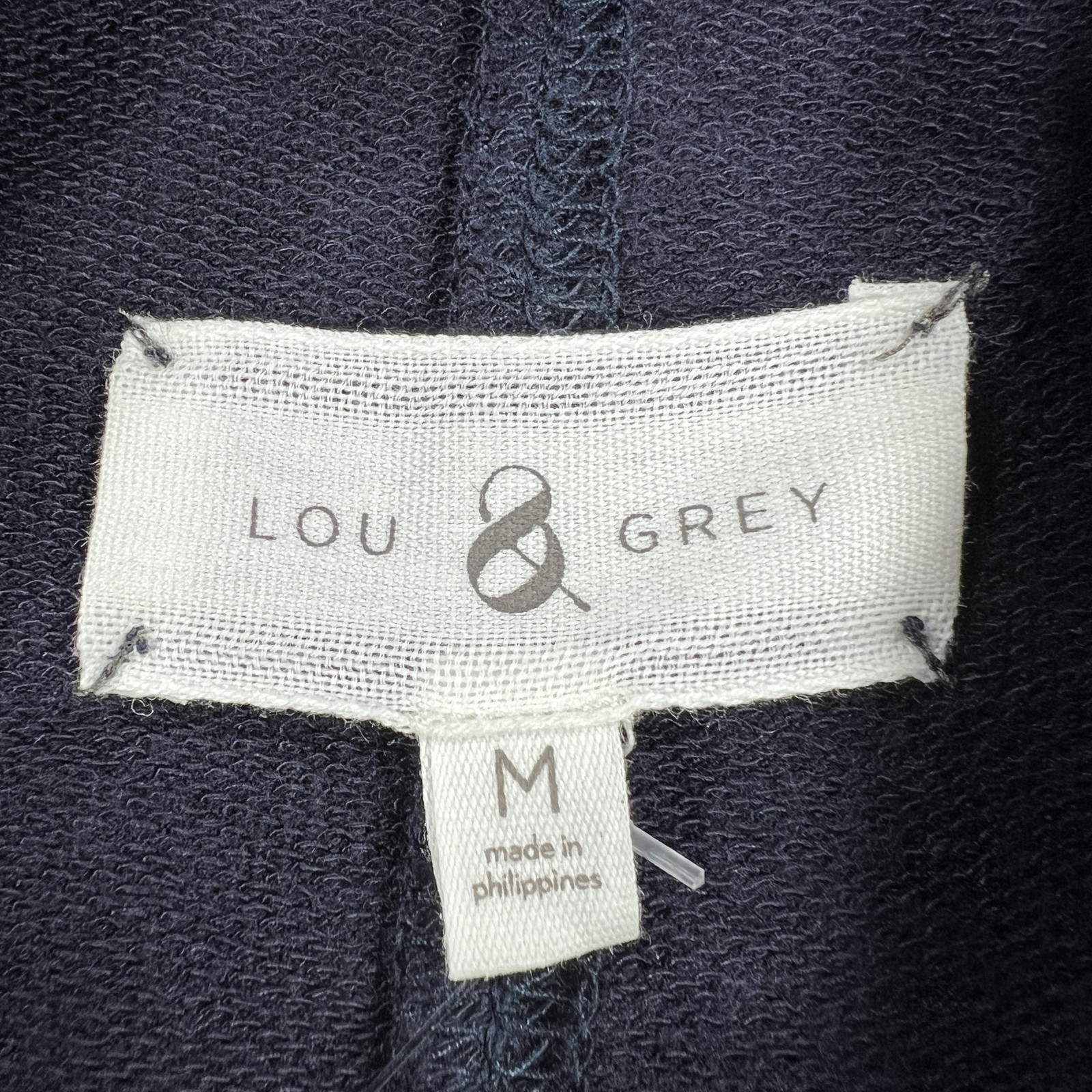 Lou & Grey Cowl Neck Pullover Shirt Womens Medium Relaxed Fit Short Sleeve Top