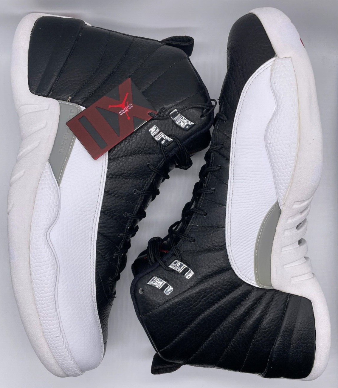 Air Jordan 12 Retro Playoff 2012 Black / White 130690-001 Size 11.5 NIB DS