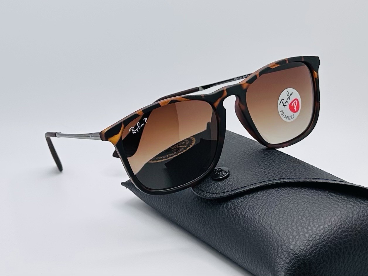 Ray-Ban RB4187 Chris 54mm Polarized Sunglasses – Tortoise/ Brown Gradient Lens