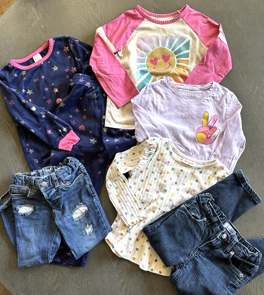 7 Piece Lot little girl clothing size 4T denim, Cat & Jack, Old Navy,more