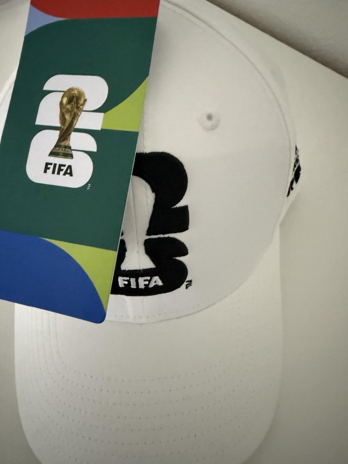 FIFA World Cup 2026 White Logo Embroidered Official Snapback Soccer Hat New