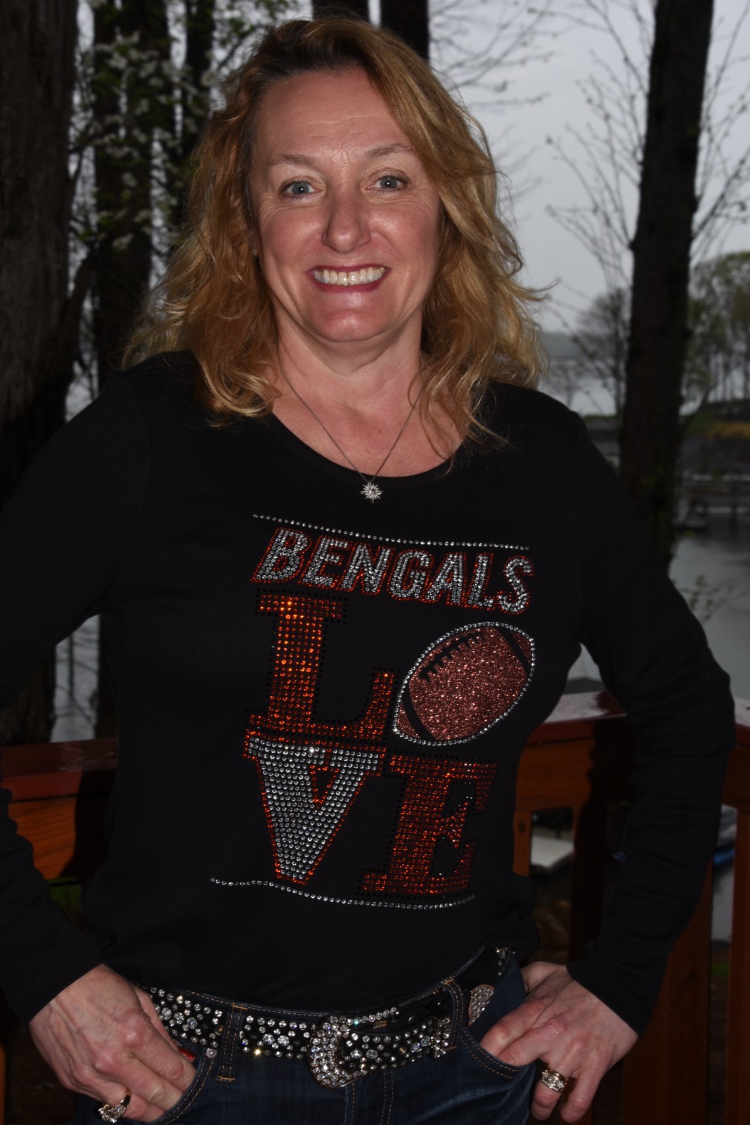 Bengals football love rhinestone shirt or tank XS S M L XL XXL 1X 2X 3X 4X 5X