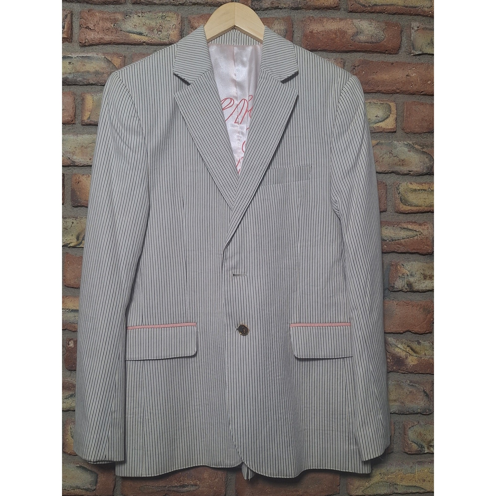 Modern Amusement Seersucker Sport Coat Blazer NWT Size S 100% Cotton MSRP $198