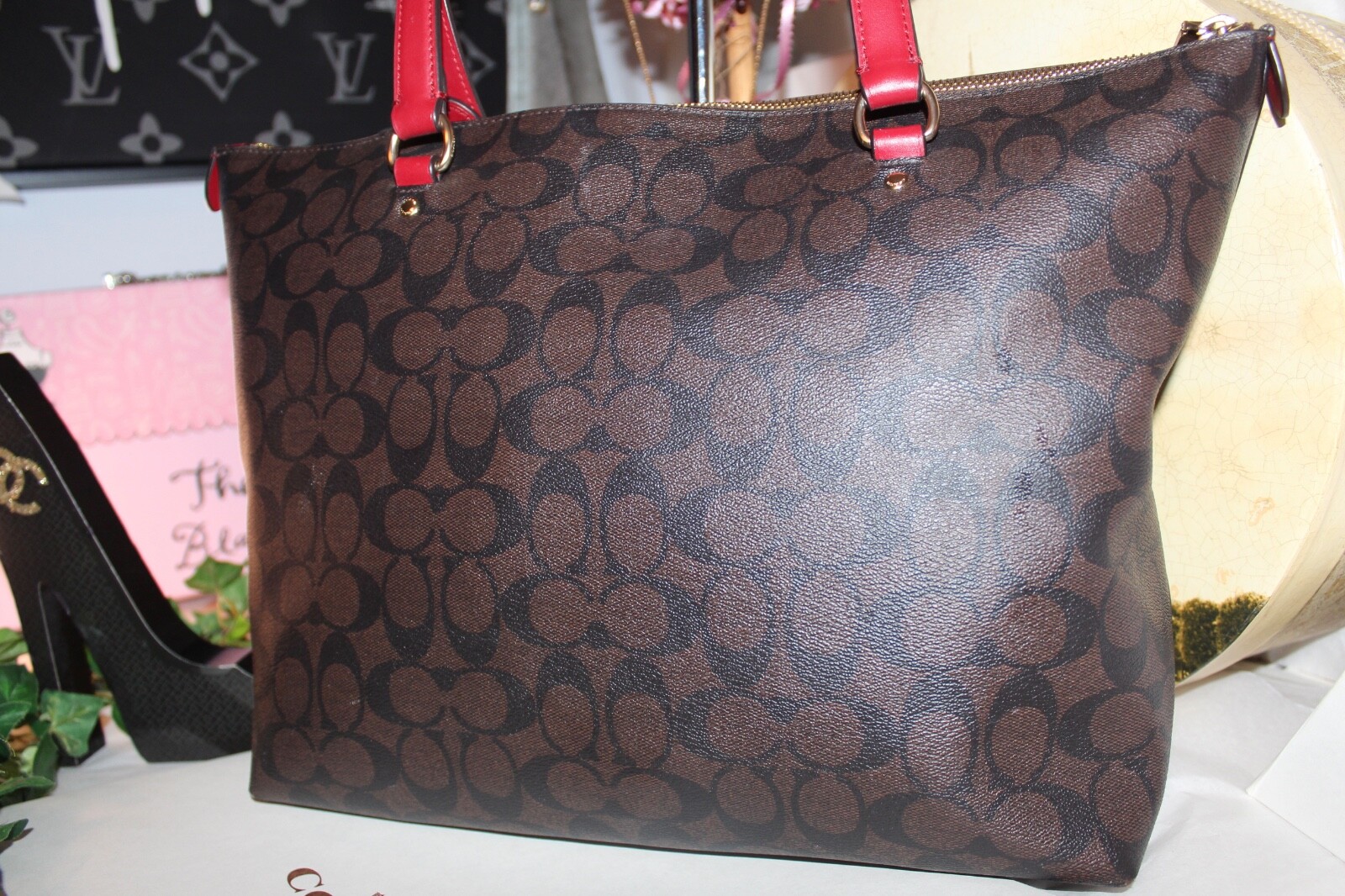 COUTURE COACH LARGE CC MONOGRAM TOTE BAG!