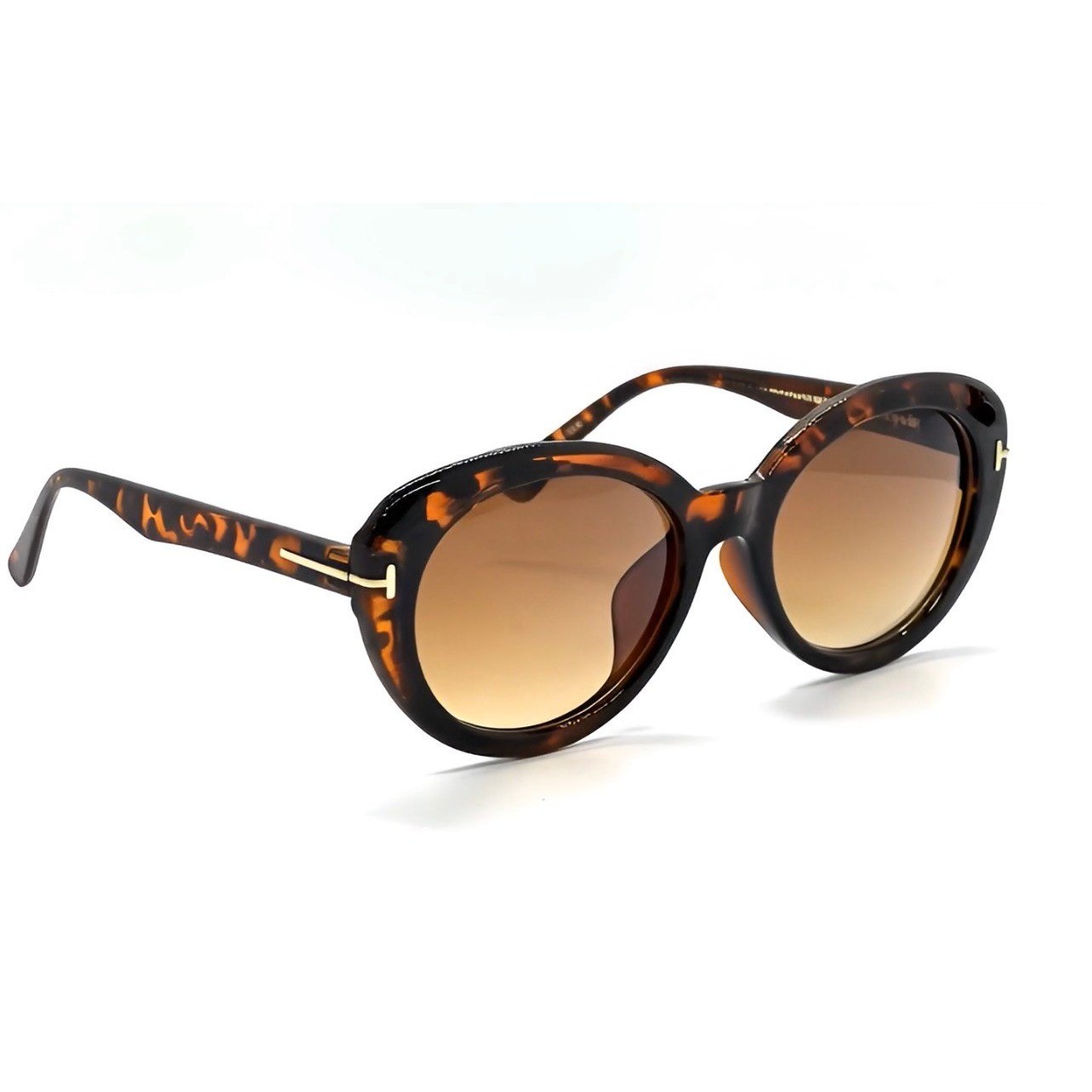 Women Designer Tortoise Sunglasses Brown Gradient Lens Retro Vintage Eyewear New
