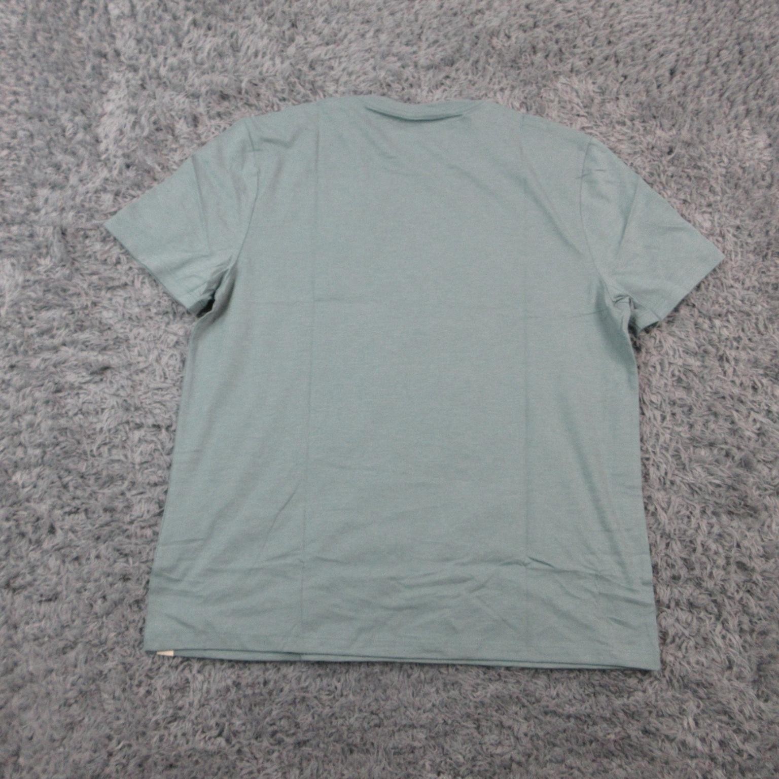 Fair Harbor Shirt Mens L Green Kismet Tee Crew Neck Short Sleeve Tagless NWT