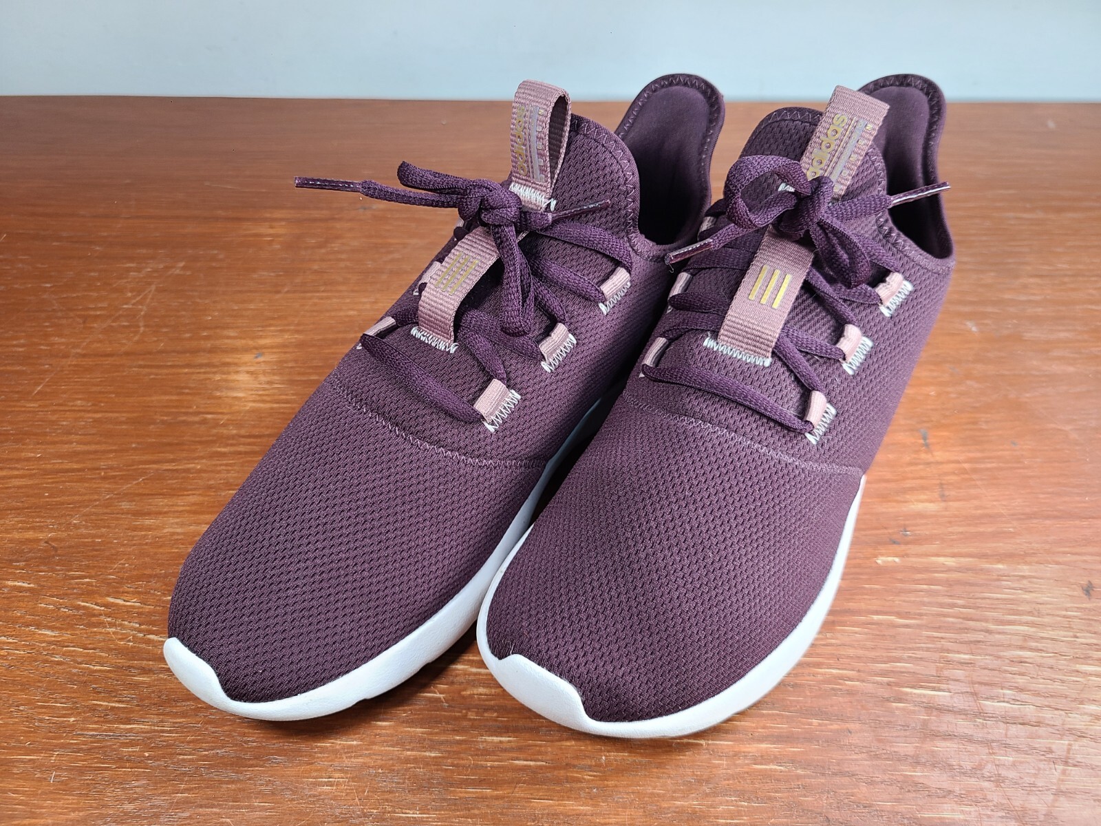 Adidas Cloudfoam Pure 2.0 GV8936 Shadow Maroon-Gold Metallic Womens Size 11
