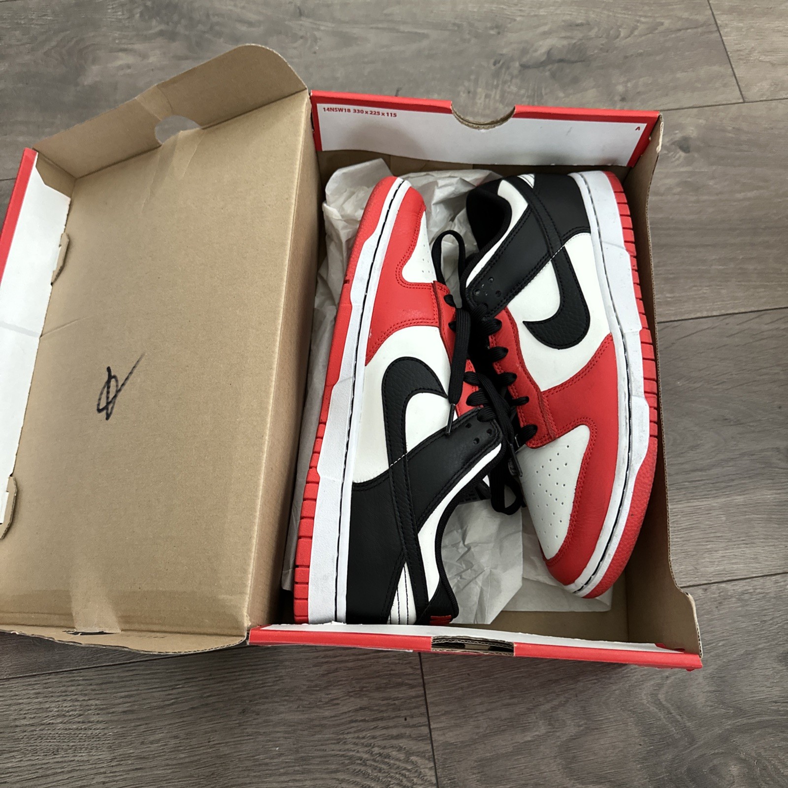 Nike Dunk Low EMB Chicago Bulls 75th Size 10 Mens Red Sneakers 2021 DD3363-100