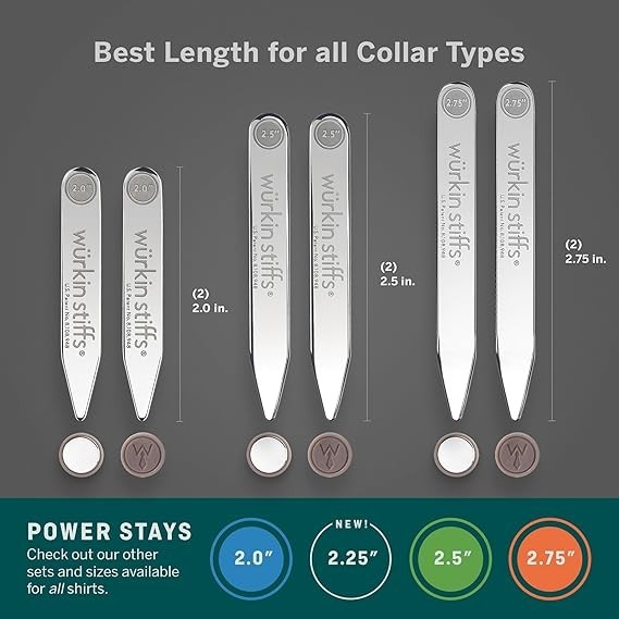 Würkin Stiffs Power Stays Magnetic Collar Stays|Power Stays with Storage Case