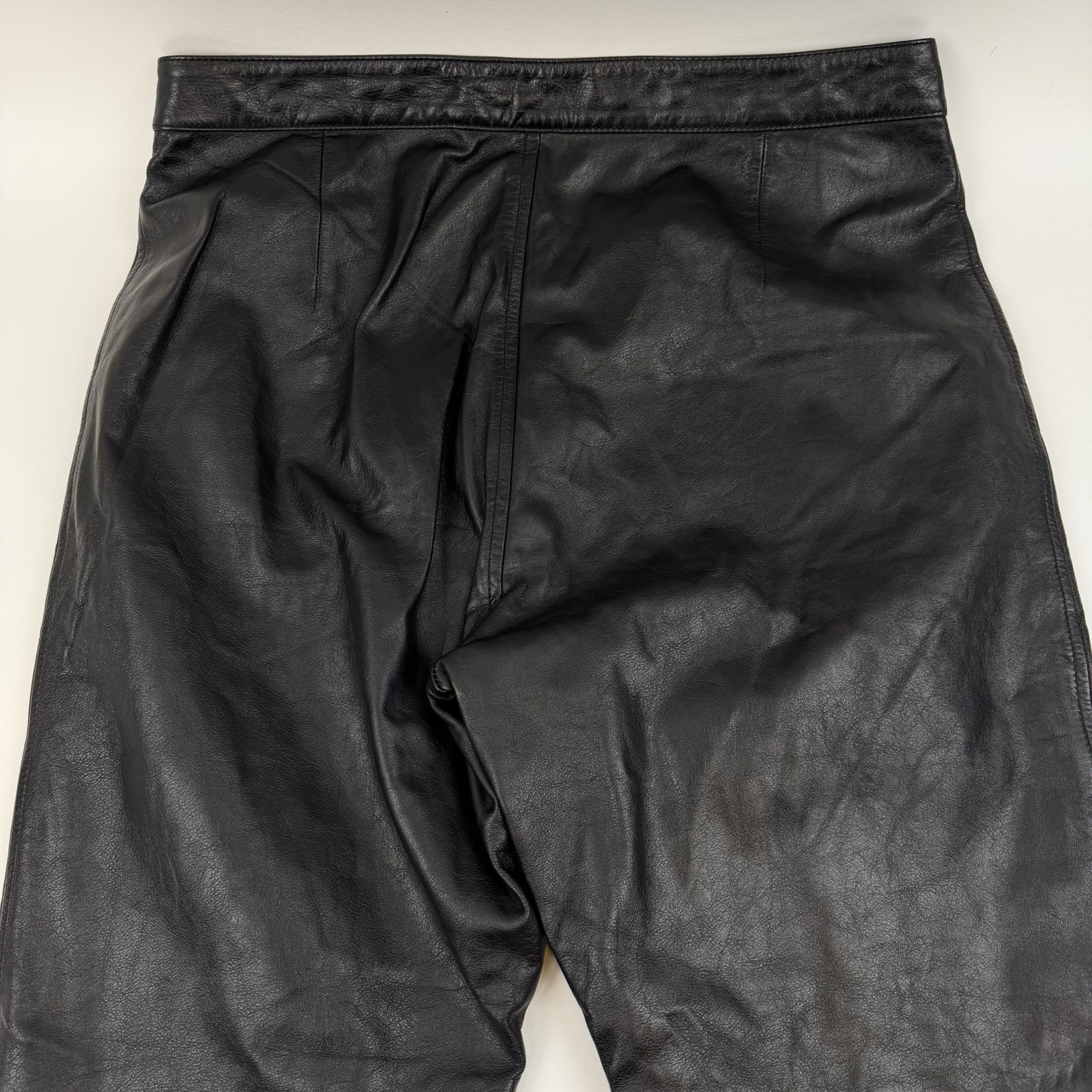 Harley Davidson Leather Pants 38 / 10 W Black Genuine Biker Western Women *READ