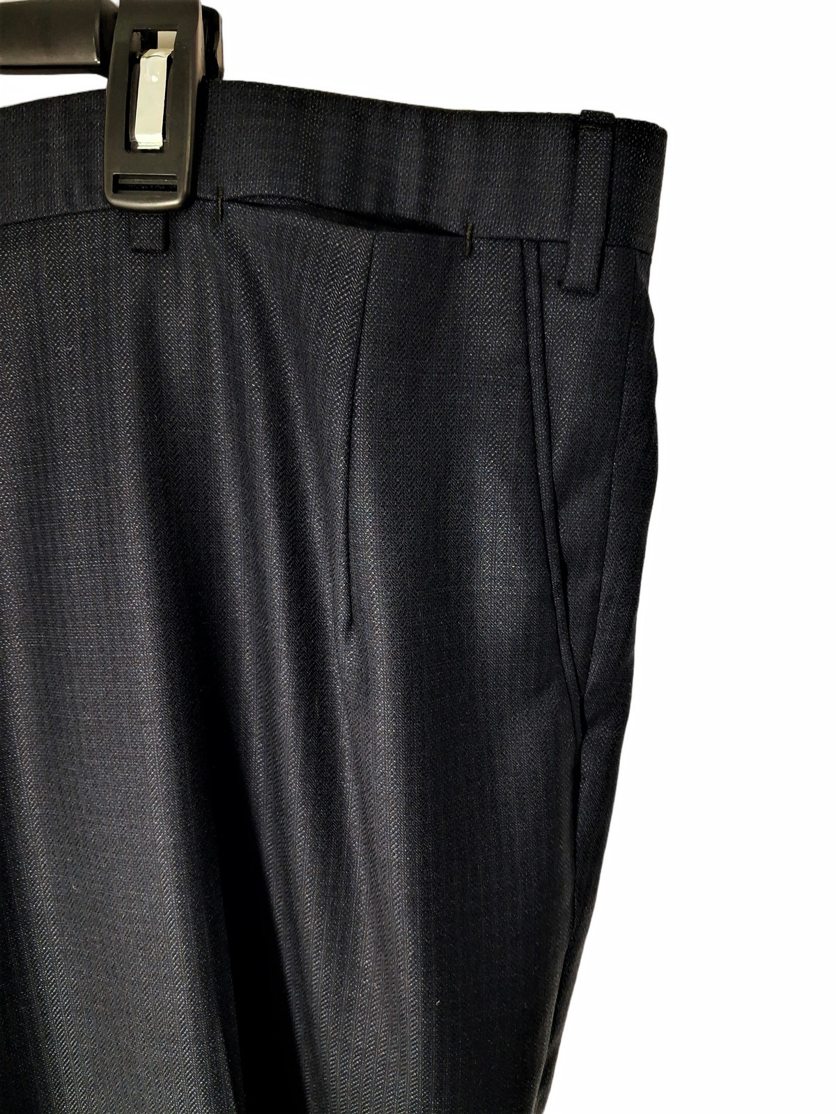 Brioni Italy NM Colosse Suit 48R Midnight Slate Micro Herringbone Working Cuffs