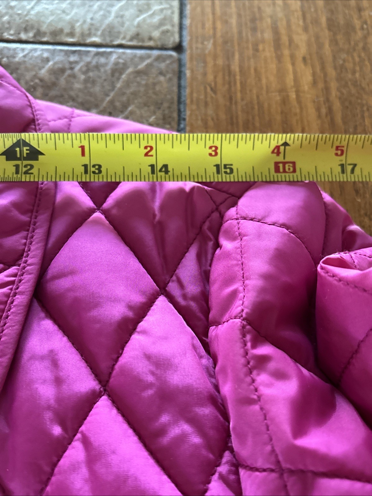Coach Women Nylon Blended Quilted Logo Snap Button Jacket Rose S Puffer Coat
