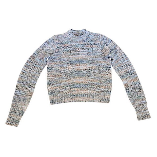 Abercrombie & Fitch Sweater Women Small Multicolor Knit Crewneck Cropped