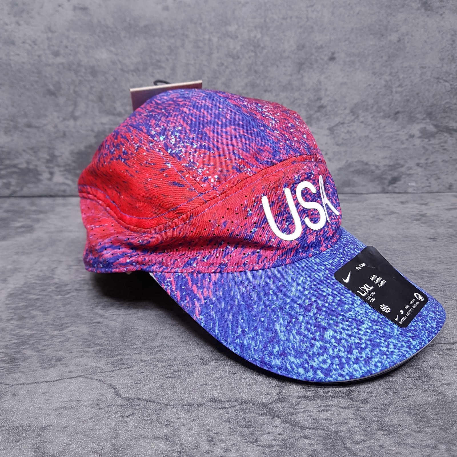 NIKE Dri-Fit ADV Team USA 2024 Olympics Hat Cap Adult Size L/XL Blue Red