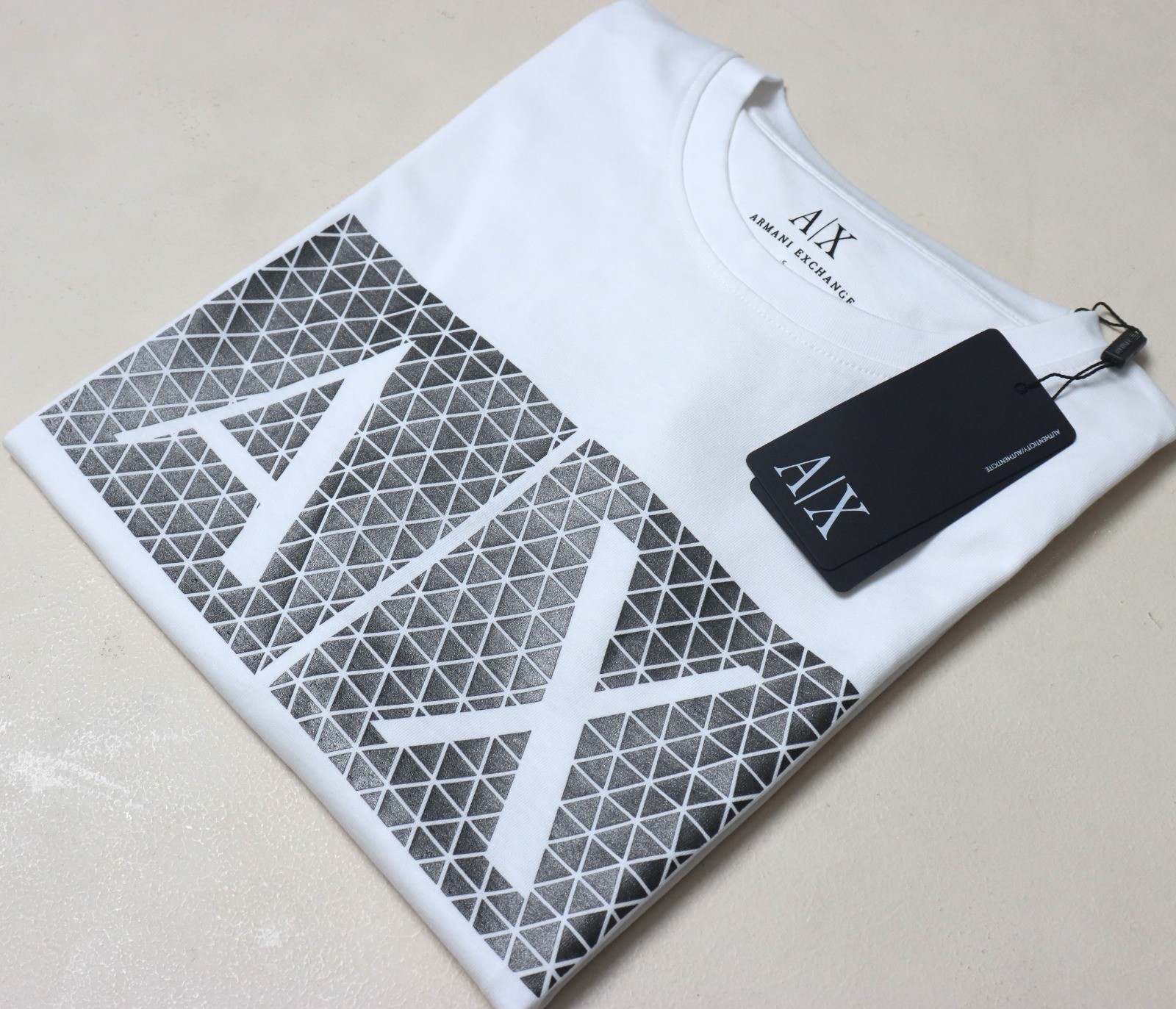 Armani Exchange Men’s Triangulation Crew Neck T-Shirt