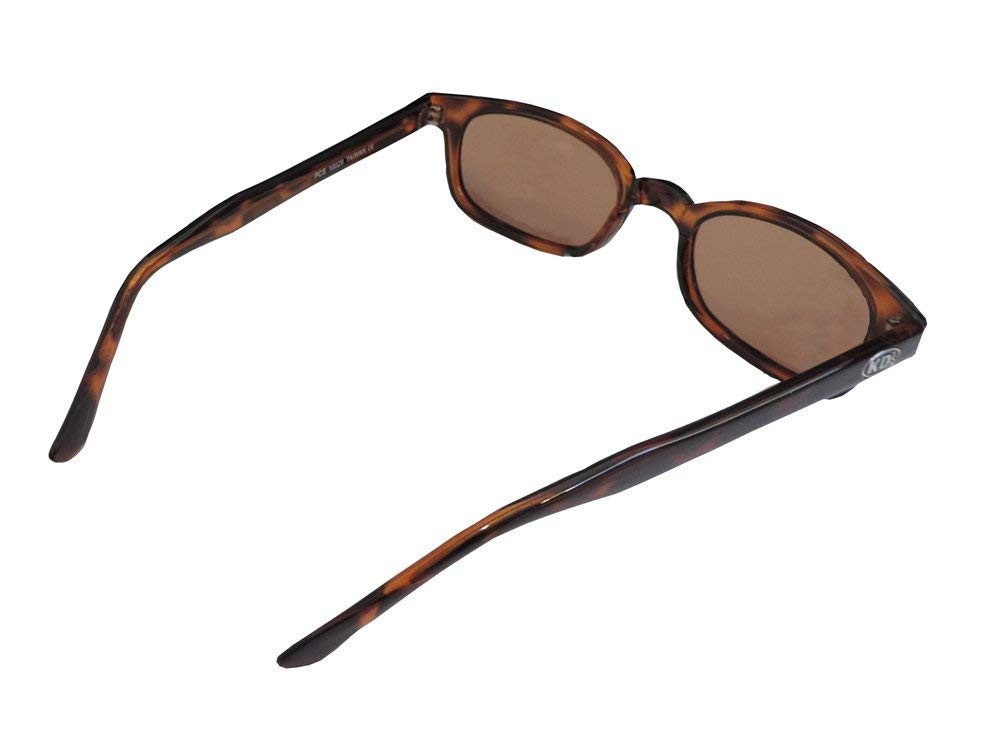 Original X-KD’s Biker Shade Polarized Sunglasses Tortoise Shell Frame w/ Amber