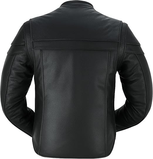 Men Real Leather Jacket Brando Motorcycle Perfecto Black Marlon Biker Jacket