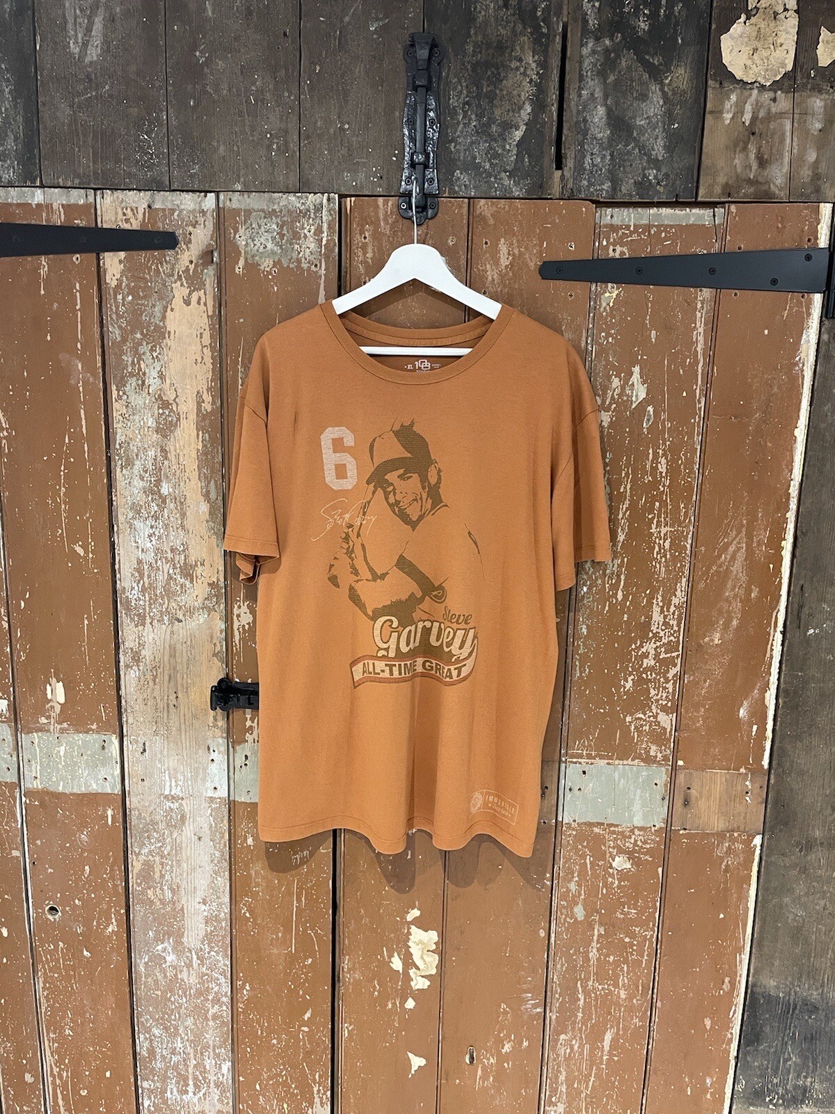 Stitches 108 Baseball Short Sleeve T-Shirt Top Cotton Mix Orange Men’s Size XL