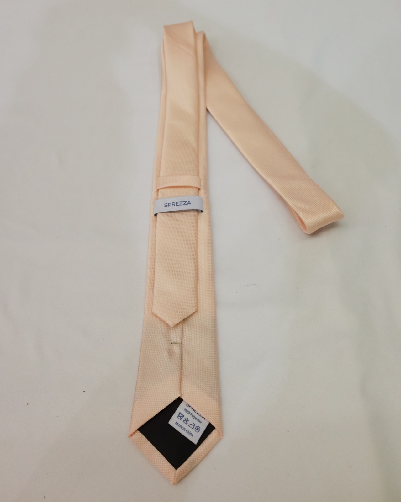 Sprezza Men’s Faux Silk Solid Neck Tie TH8 Baby Pink Size 2.75″X57″