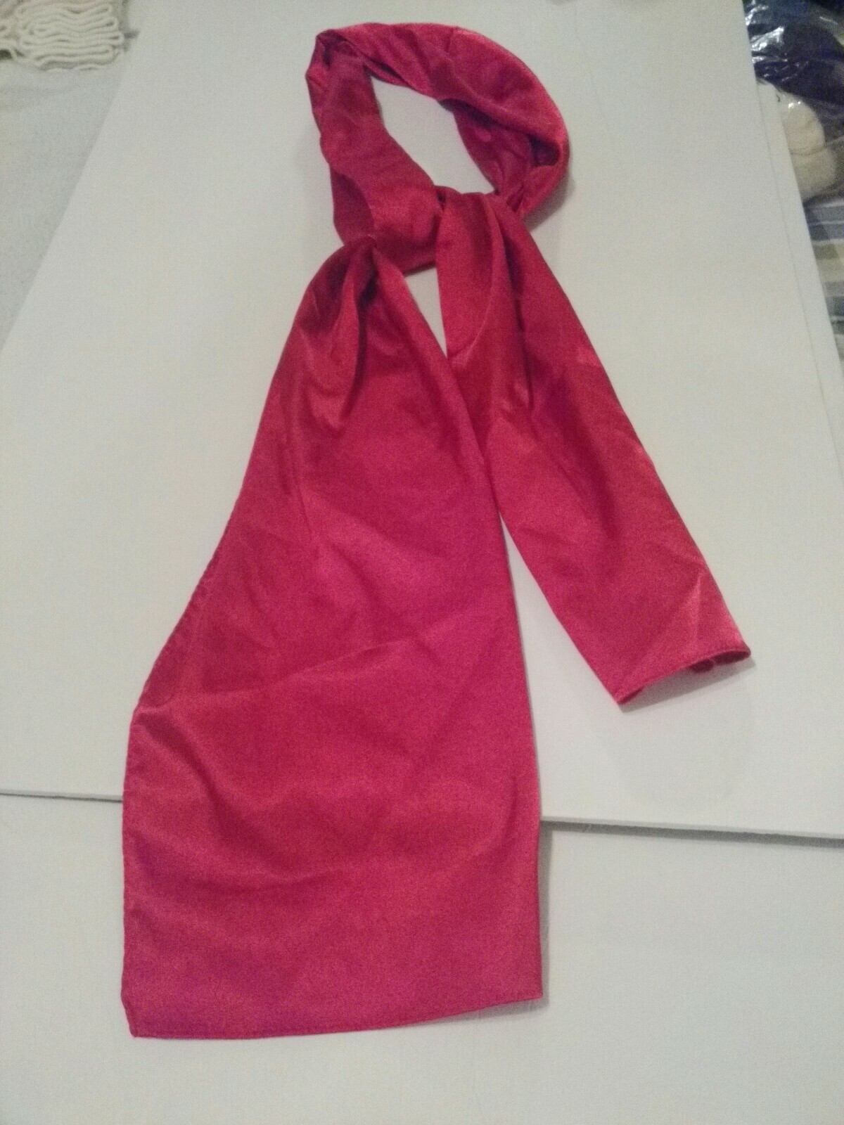 Lady’s Silky Lightweight Red Scarf 64 Inches By 12 Inches