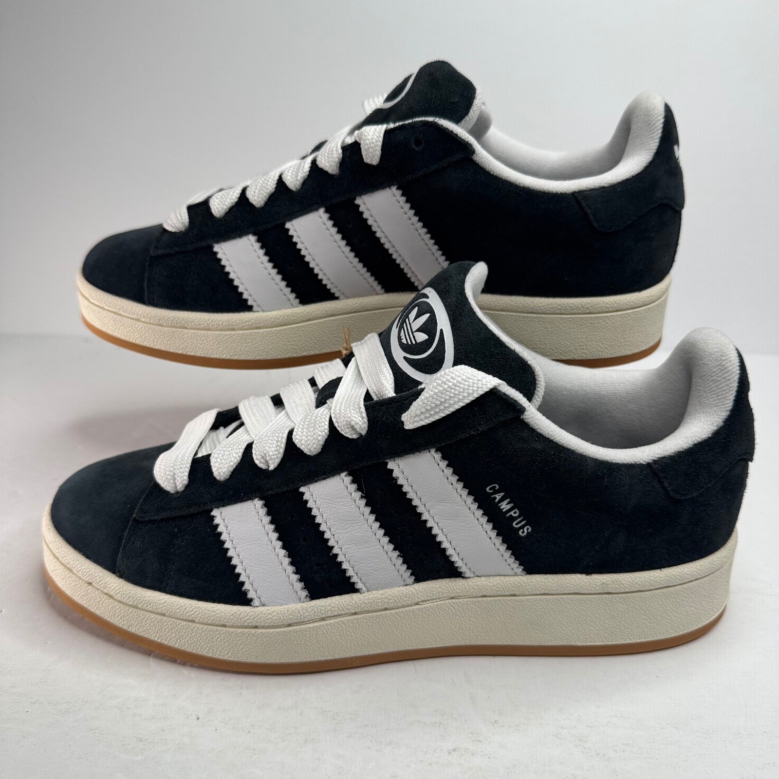 Adidas Campus 00s Mens Core Black White Gum Suede Sneakers HQ8708 Size 8
