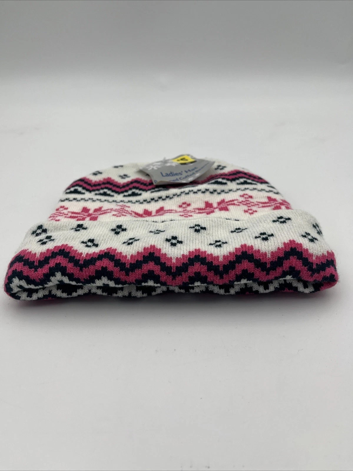 Ladies Multi Color Hat Patterned Cuffed Beanie