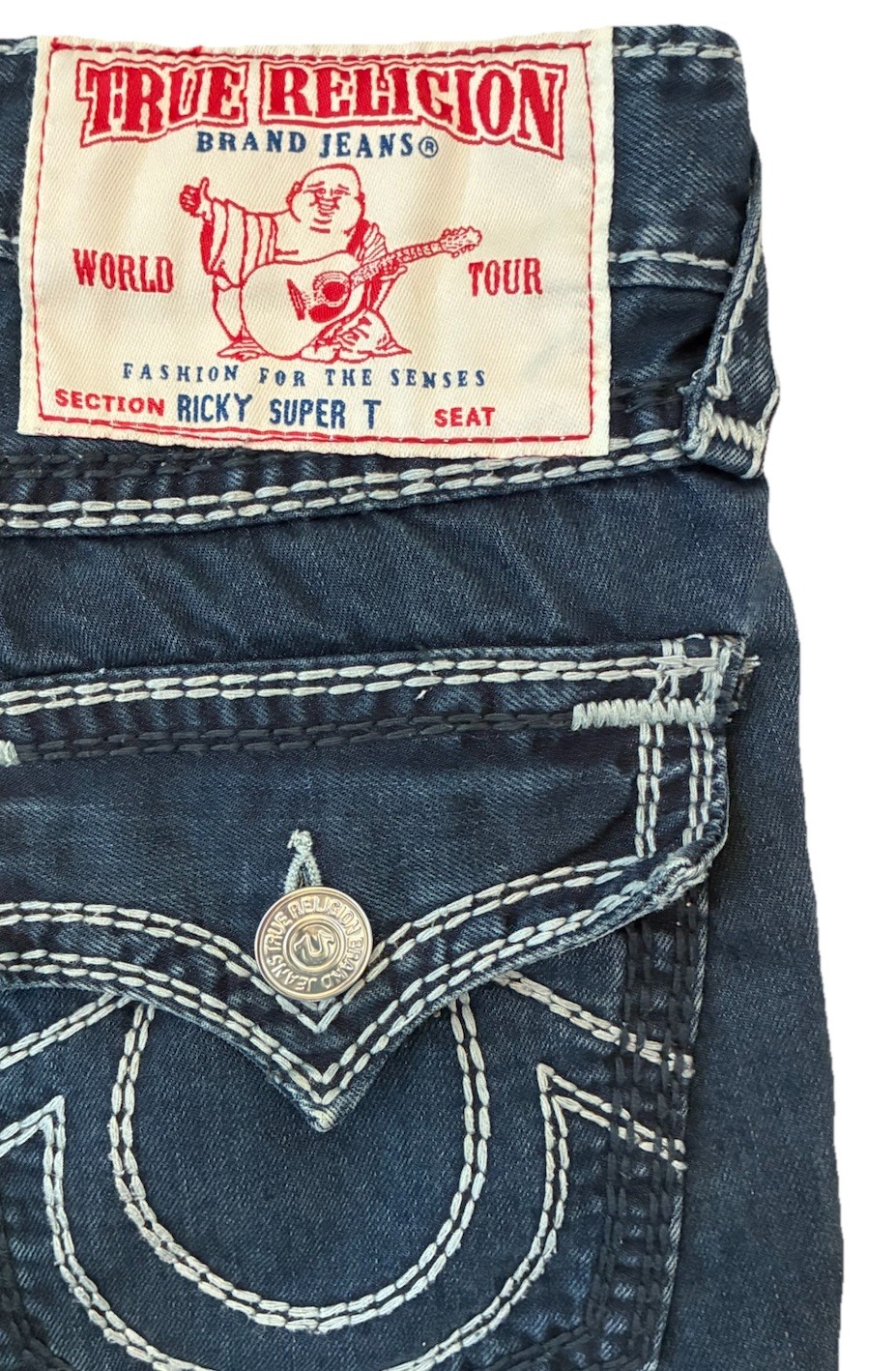 Y2K True Religion Ricky Super T Straight Fit Denim Jeans Size 32