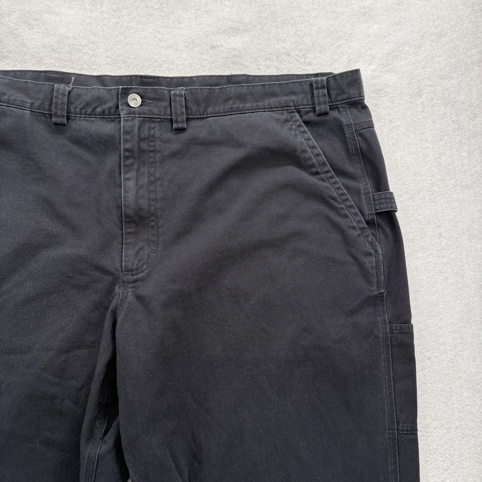 Duluth Everyday Twill Carpenter Pants Mens 46×30 Black Crouch Gusset Workwear