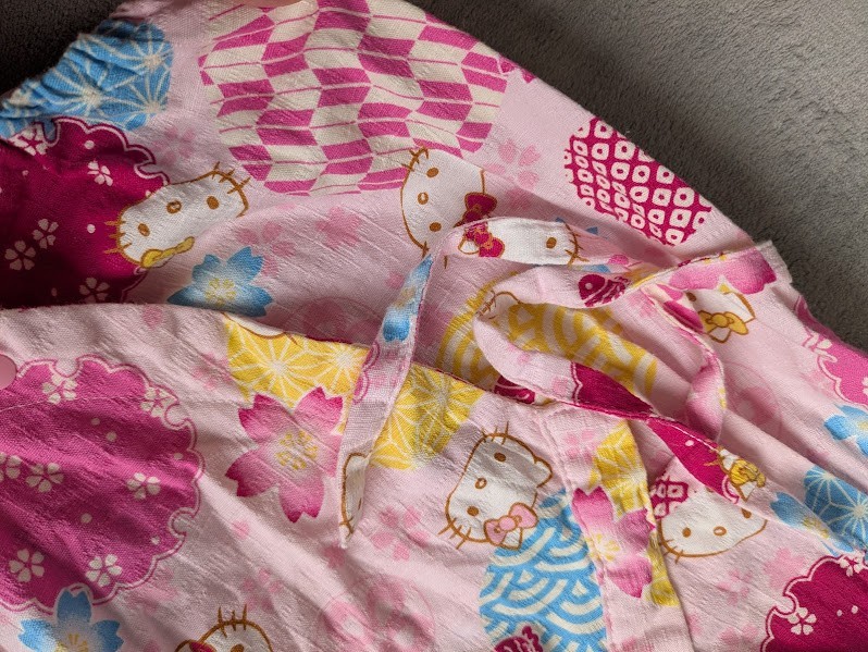 Hello Kitty Baby Romper 80cm Pink Sleeveless Yukata Jinbei Japan Exclusive Cotto