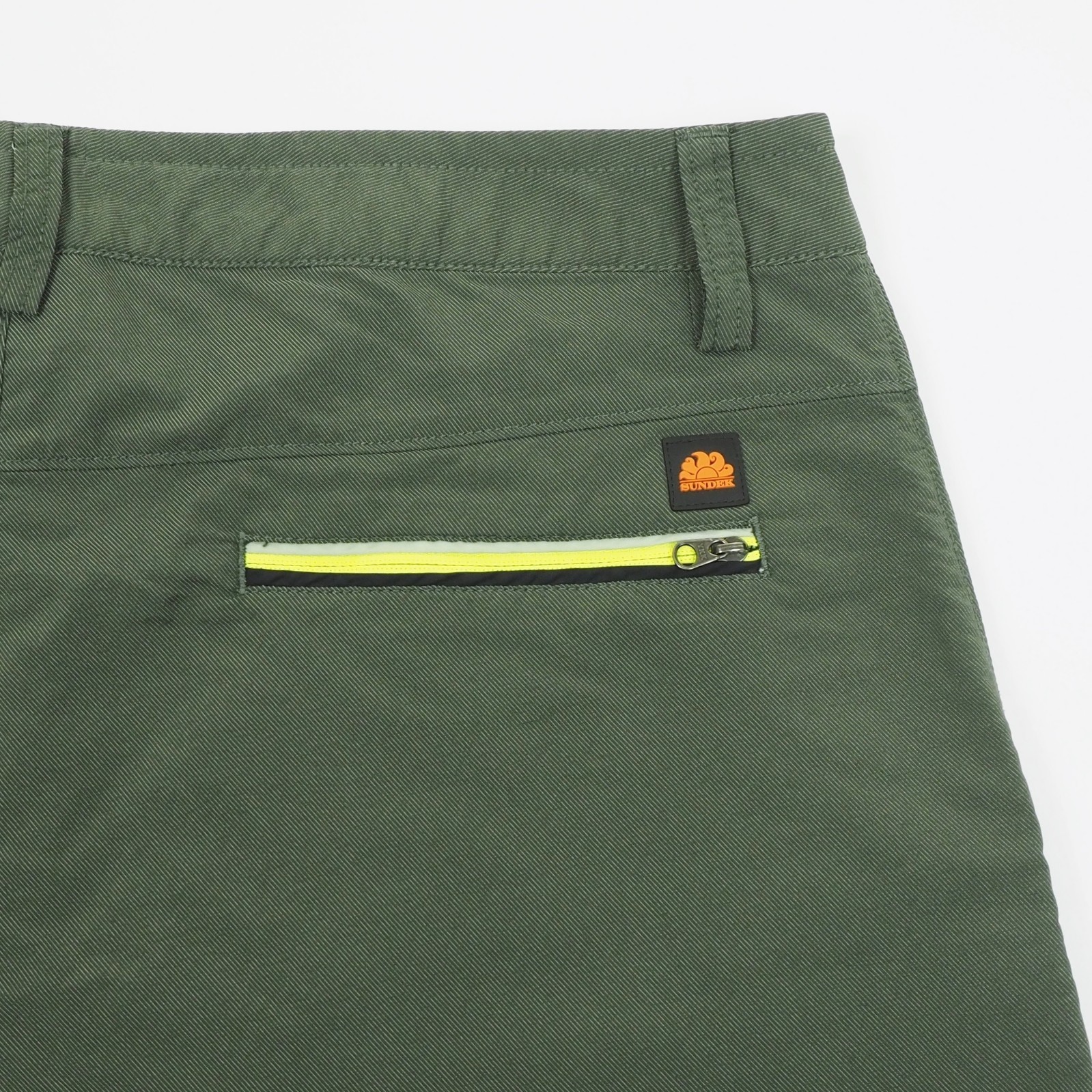 Sundek Quick Dry Walking Hybrid Shorts Mens 34 Green Nylon Blend Travel Casual