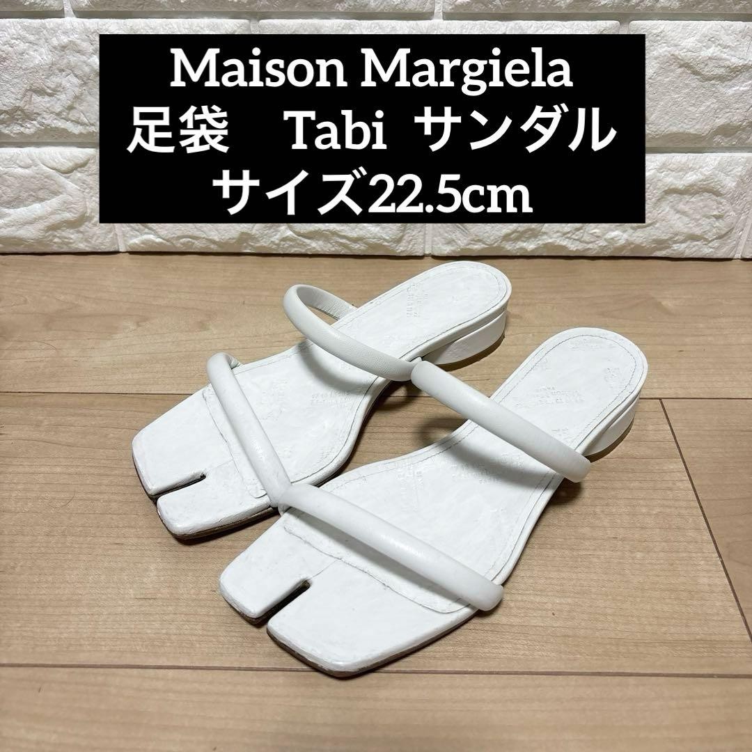Maison Margiela Tabi Leather Flat Sandals 22.5Cm Women Sandal Shoes Original Col