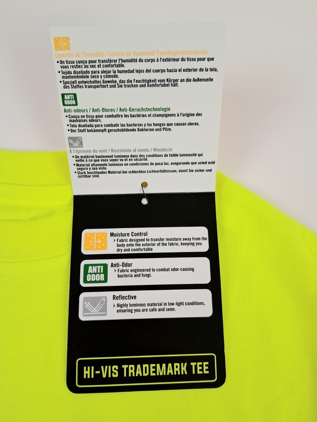 New- 5 Pack Catapiller CAT Trademark Hi-Viz Hi Visibility Tee Shirt Size Medium