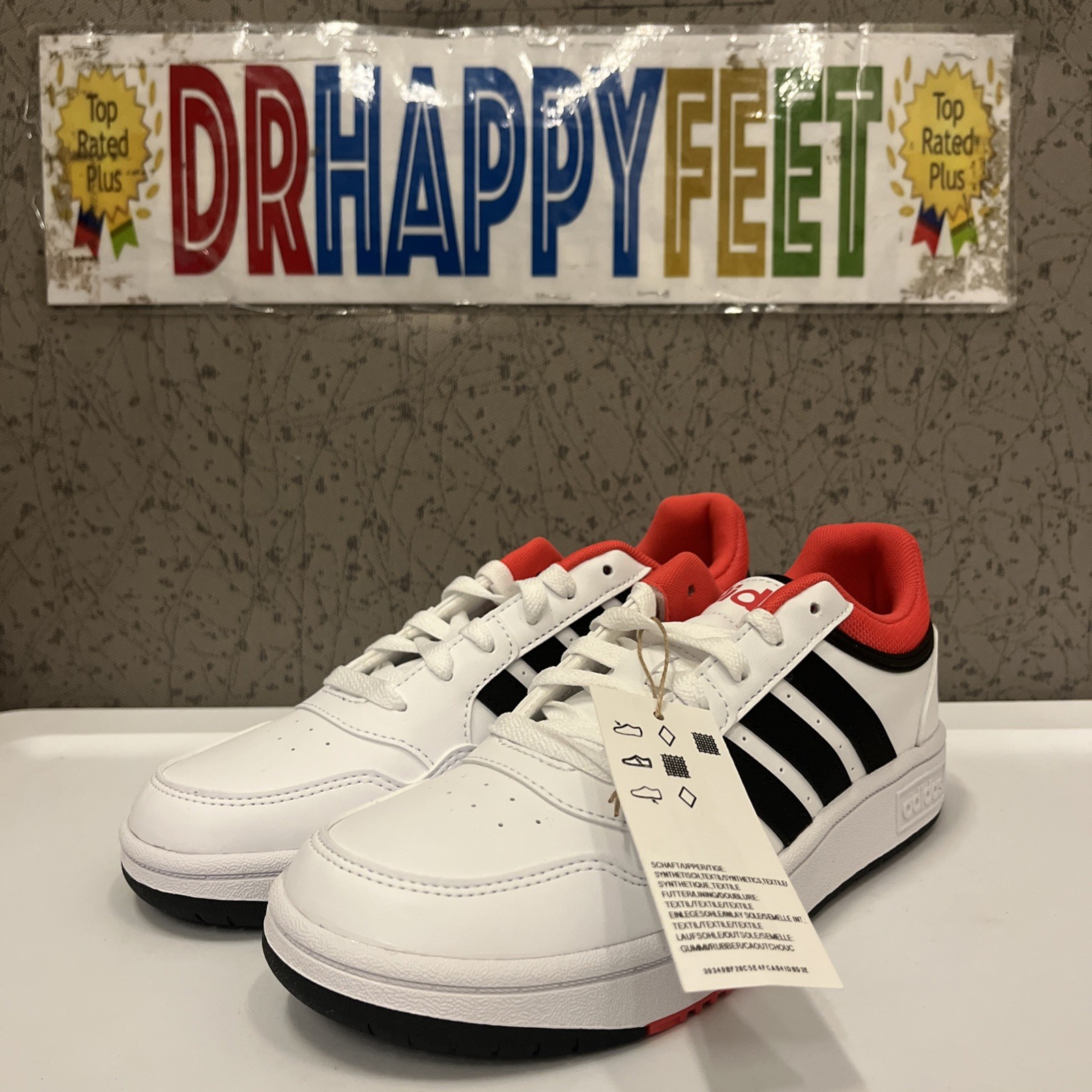 Adidas Hoops 3.0 Kids Youth Basketball Shoes White GZ9673 New