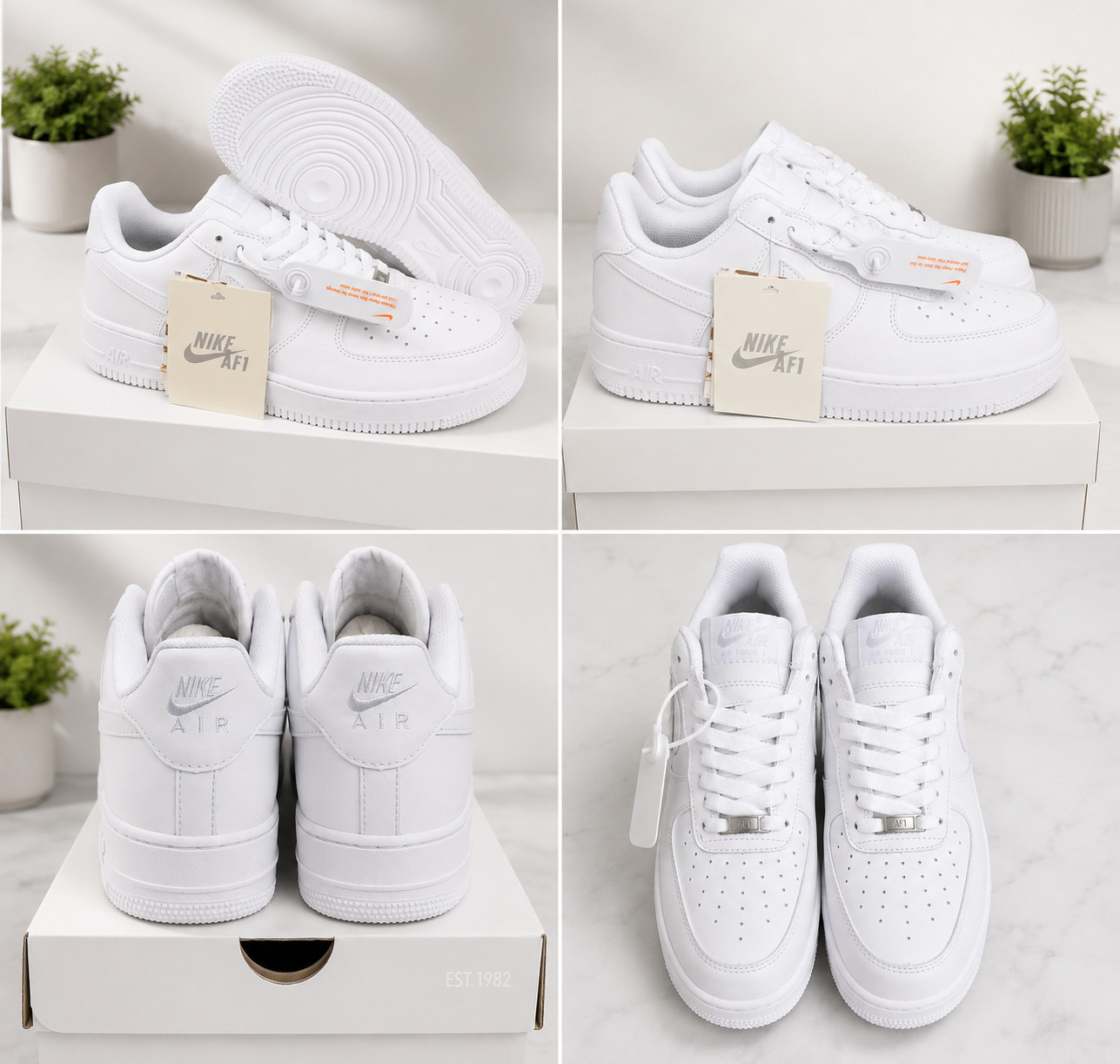 Men’s Air Force 1 “Triple White” Low Top Classic Sneakers US Size 7-13