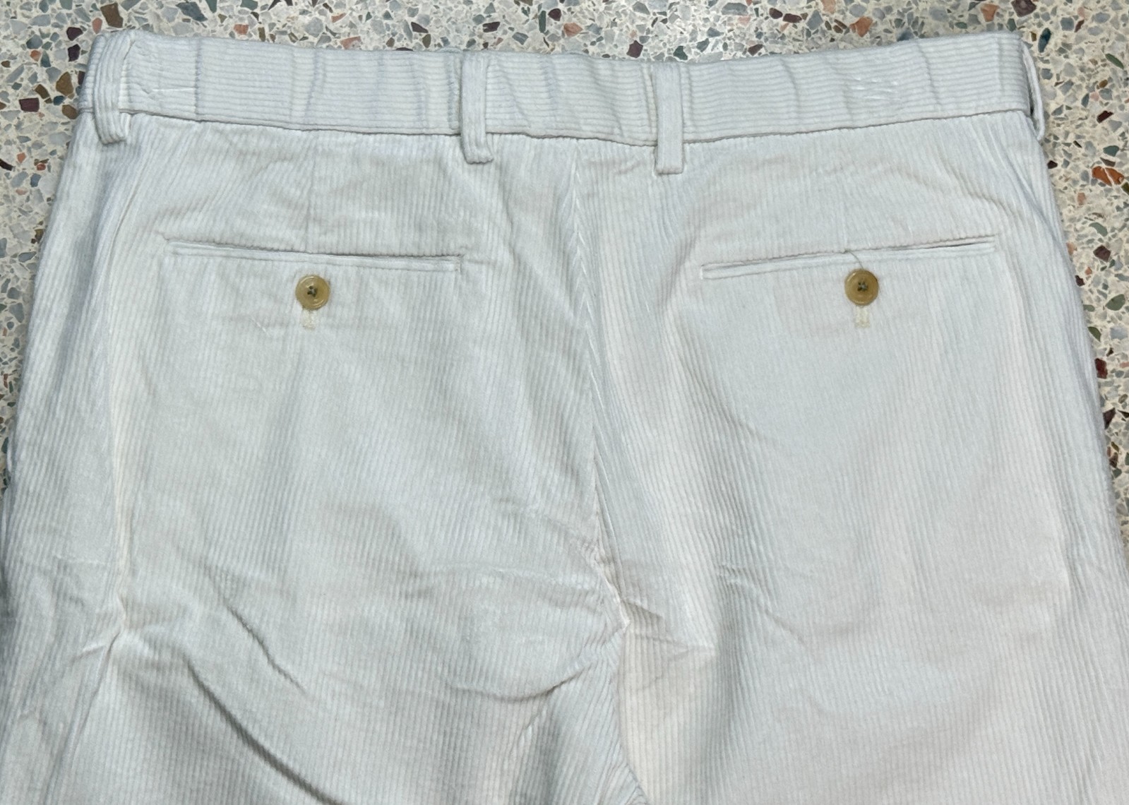 Todd Snyder New York Men’s Drawstring White Corduroy Pants Size Tall Medium