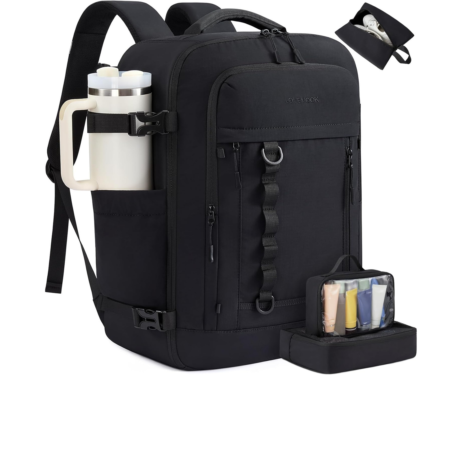 Travel Backpack Waterproof Carry On Bag for Men Women Fits 17.3 Inch Laptop TSA