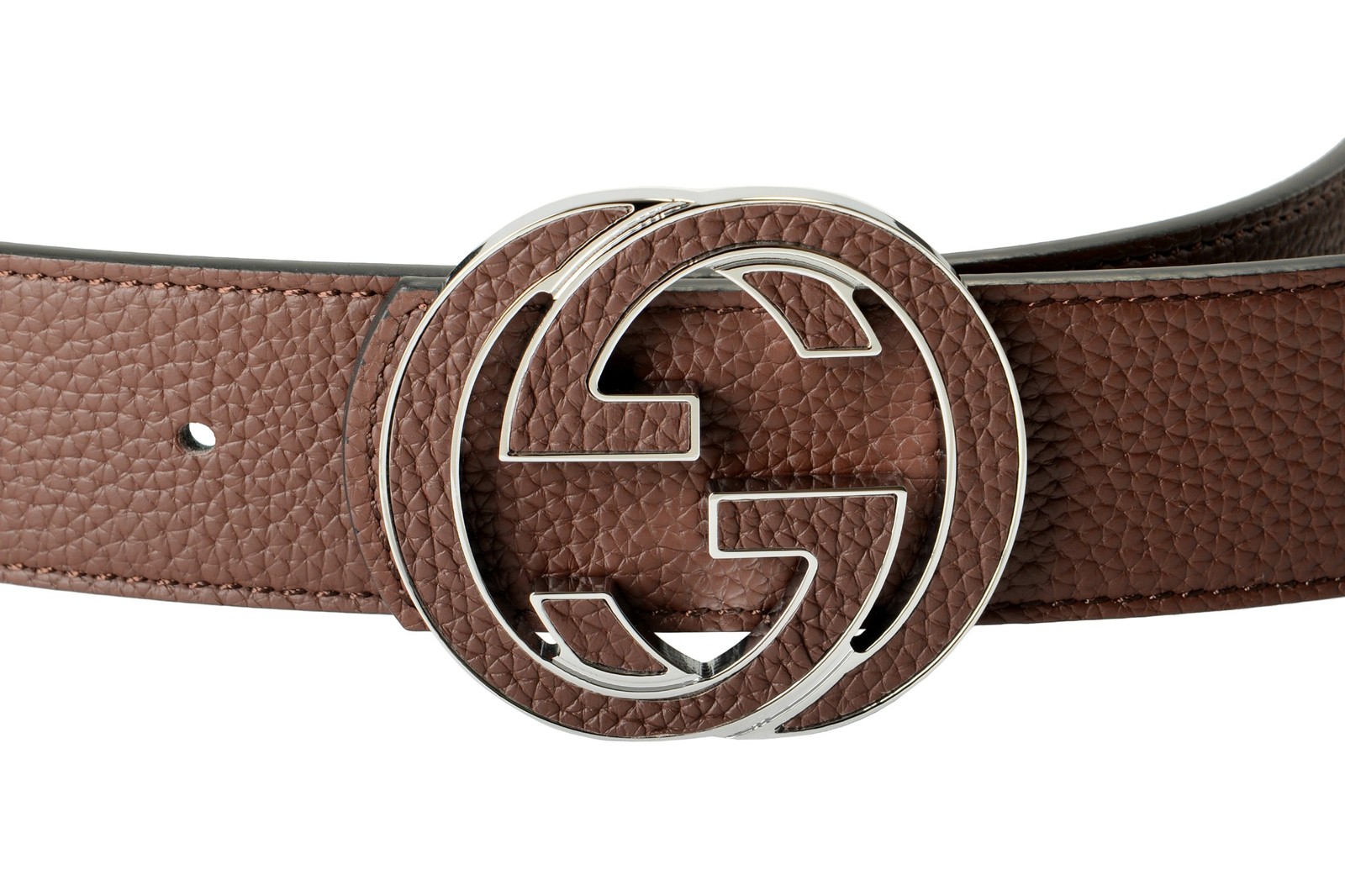 Gucci Black/Brown Textured Leather Reversible Double G Buckle Belt US 36 IT 90