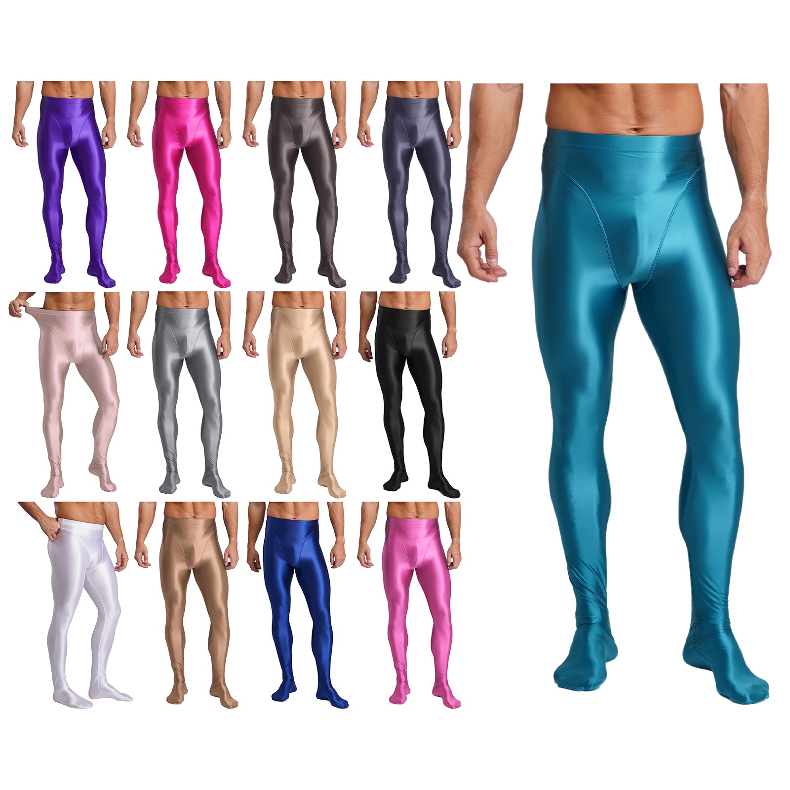 Mens Panty Yoga Underwear Fitness Pantyhose Sports Stockings Compression Smooth
