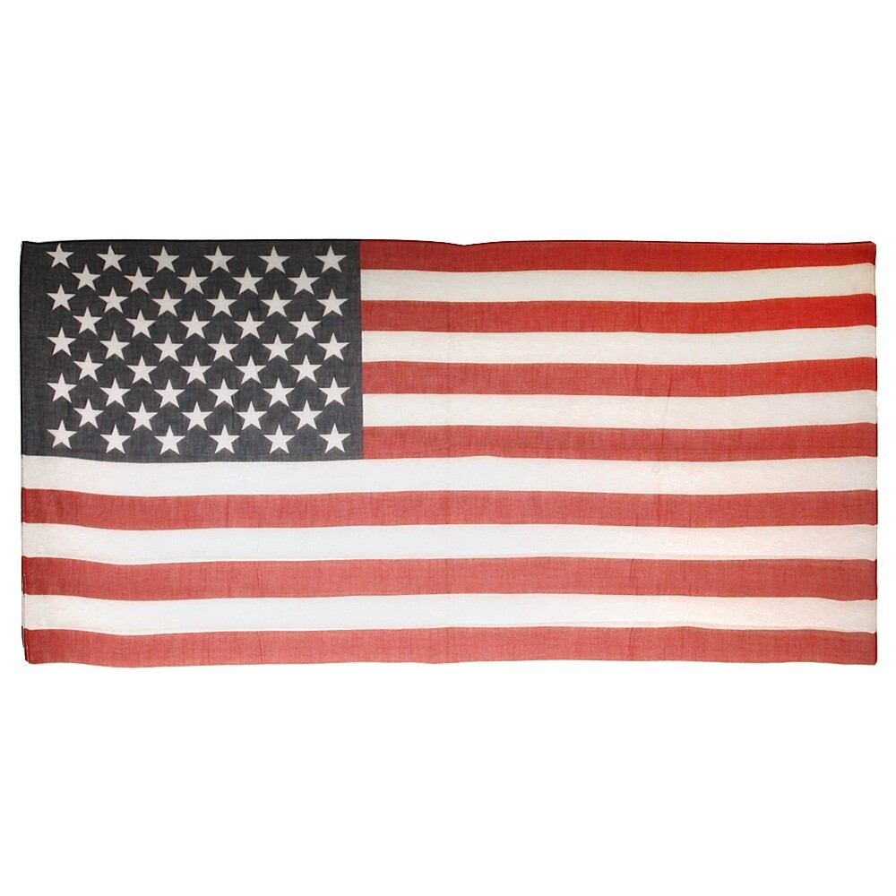 Large USA American Flag Scarf Beach Wrap Soft Lightweight 72″ X 36″