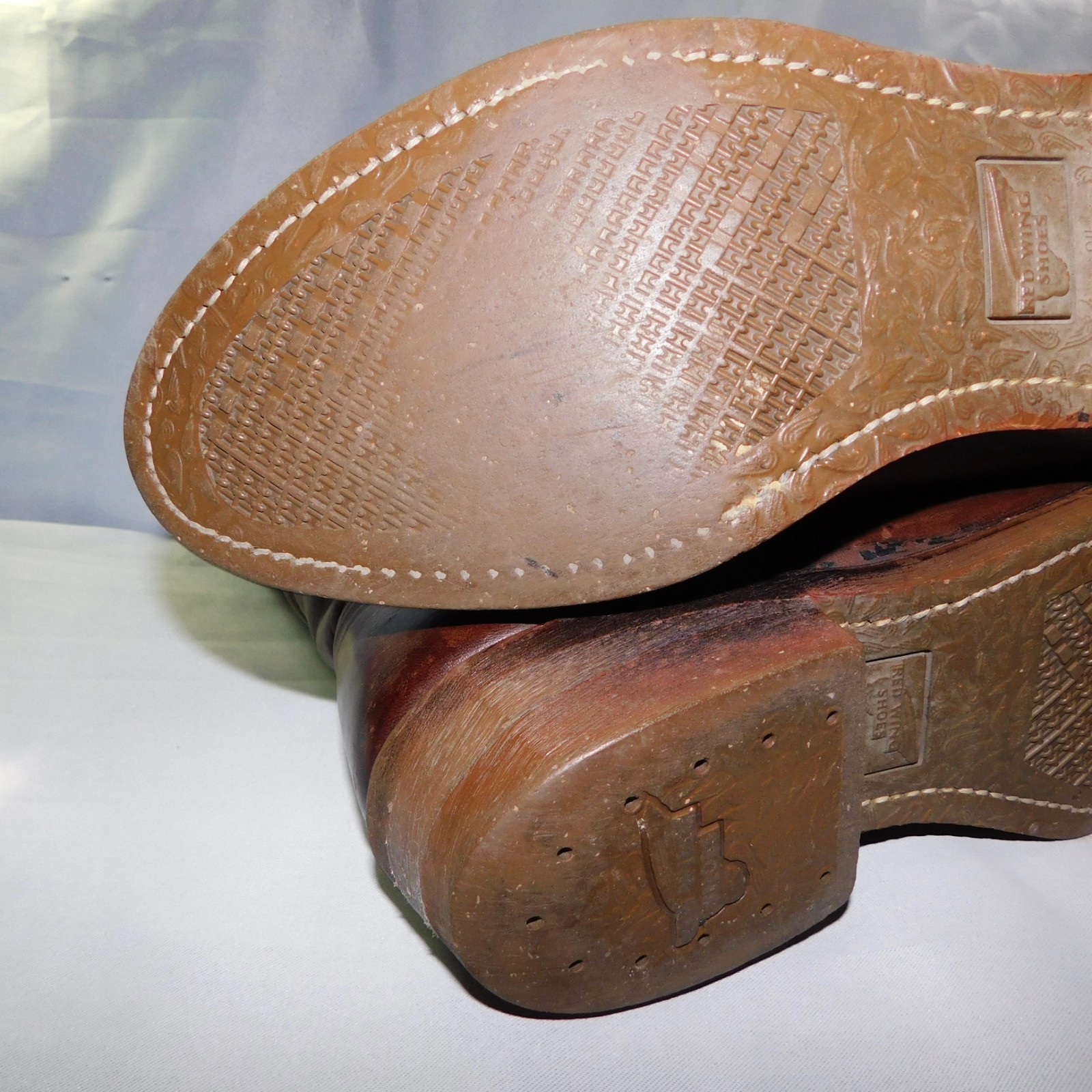 Red Wing Mens 10 B NARROW 1155 Pecos Brown Leather Boots Soft Toe USA VTG