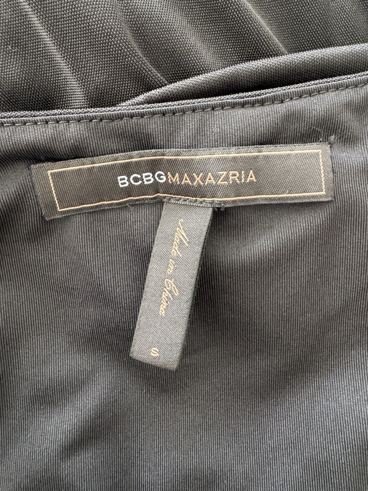 BCBGMAXAZRIA Max Azria black draped halter evening gown discontinued small