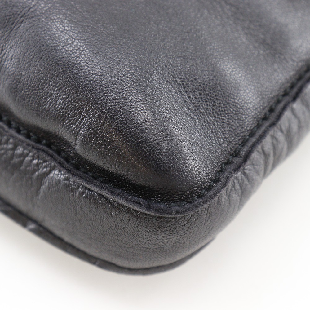 HERMES Toudu Shoulder Bag black Calfskin unisex