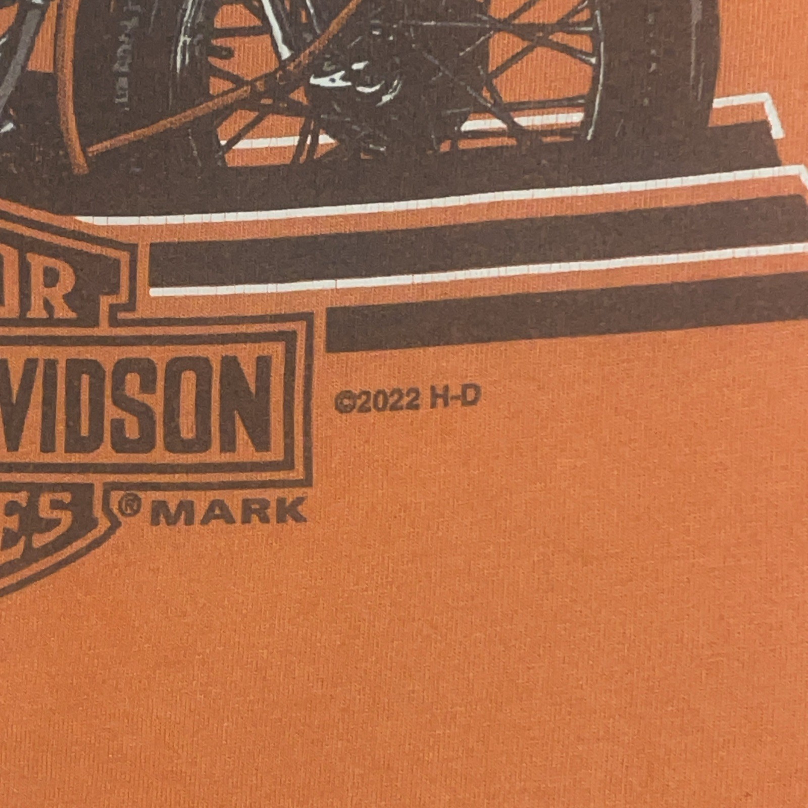 Harley Davidson Fort Worth Texas T Shirt Sz Large Orange Biker Distressed