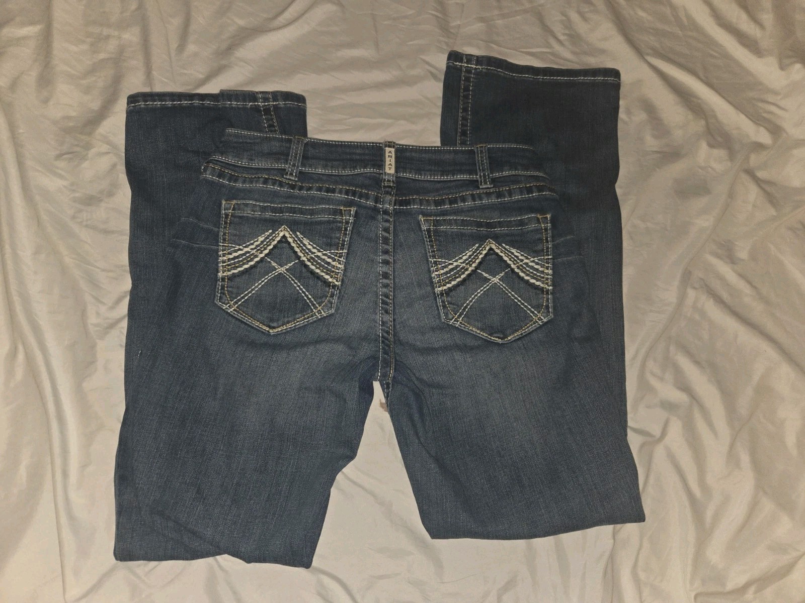 Ariat REAL Denim Womens 32×32 Mid Rise Bootcut Jeans Rainstorm Whipstitch 31R
