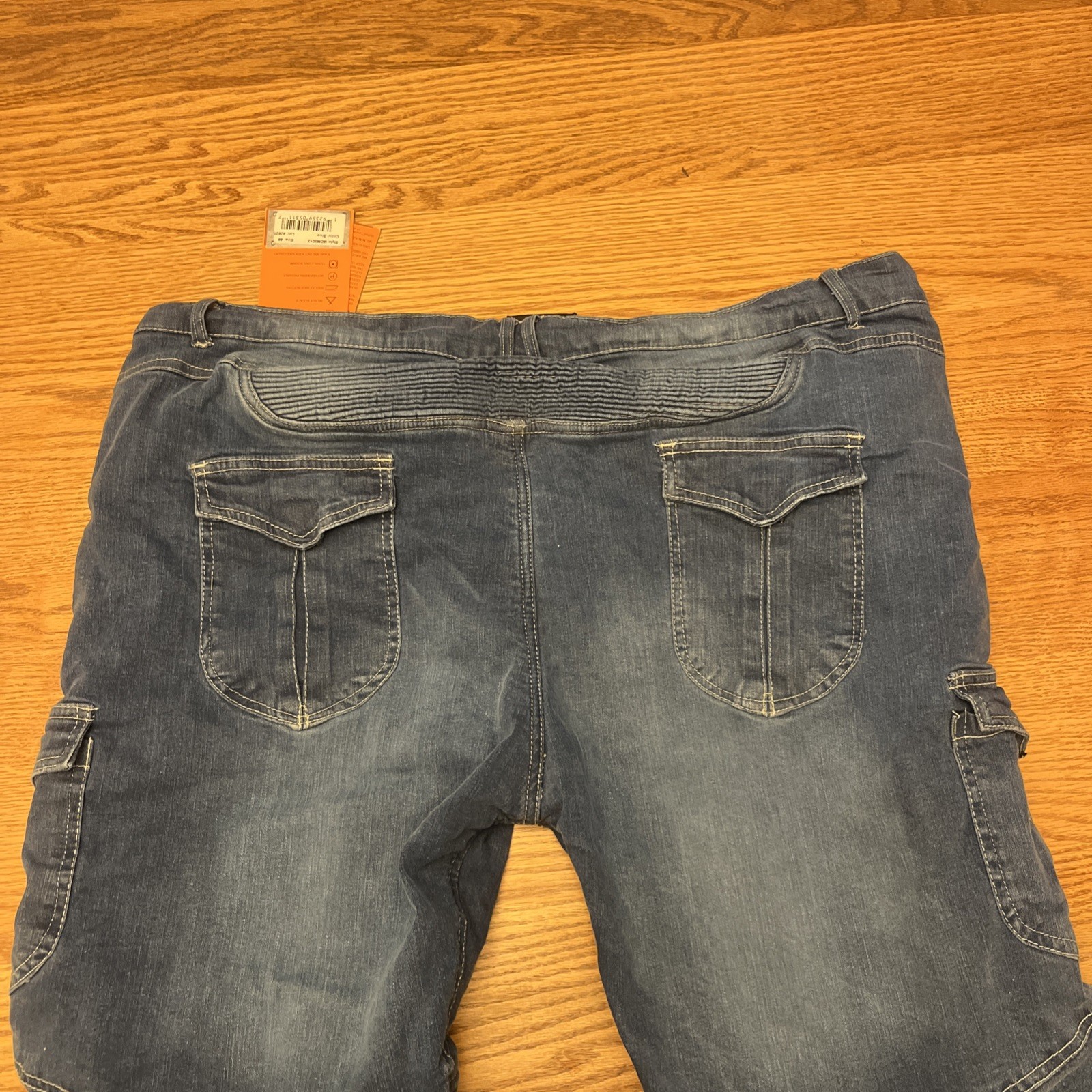 Milwaukee Leather Denim Biker Pants Jeans W/ Kevlar 46×32 Slim MDM5013 Blue