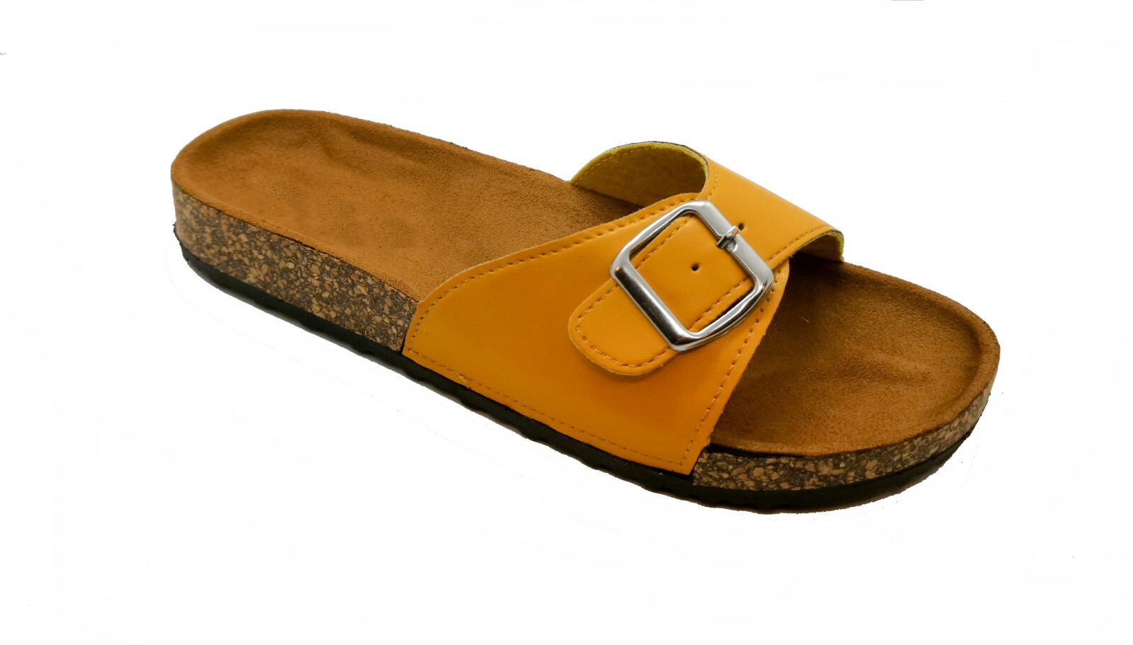 Women’s Slide Buckle T-Strap Cork Platform Flip Flop Shoes Sandals